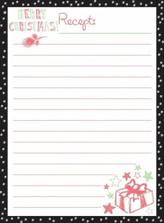 Volné listy na recepty A5 20ks/bal Vánoce