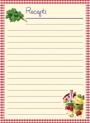 Volné listy na recepty A5 20ks/bal