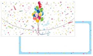 Dárková obálka na peníze nebo poukázky s motivem balonků