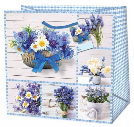 Dárková taška velká čtvercová- 22026 TL Maxi Quadrat- square- čtvercová matt o rozměrech 3