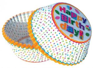 Formičky na muffiny a cupcakes 50ks č. Muf-175 Happy Birthday 