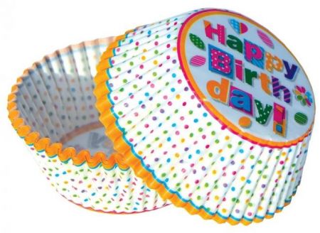 Formičky na muffiny a cupcakes 50ks č. Muf-175 Happy Birthday
