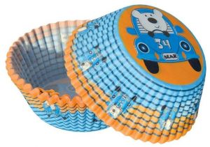 Formičky na muffiny a cupcakes 50ks č. Muf-179 medvídek a autíčka 