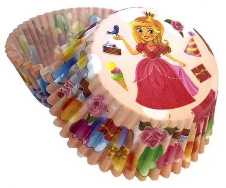 Formičky na muffiny a cupcakes 50ks s motivem princezny