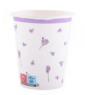 Kelímek papírový 250ml  8ks levandule