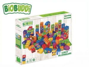 BiOBUDDi stavebnice Learning To Create Young Ones 97ks + 3ks základní deska 18m+ v krabici