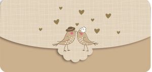 Blahopřání &quot;RR&quot; Celorok 366 peněženka svatba ptáčci