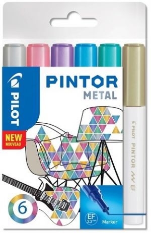 Značkovače PILOT PINTOR METAL 0,7 mm, 6 ks