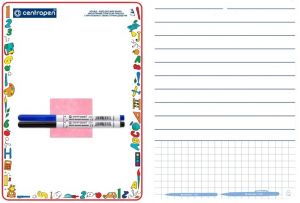 Školní tabulka oboustranně stíratelná A4 linky a čtverečky