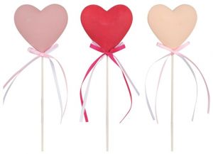 Srdíčko plastové zápich 6 cm + špejle