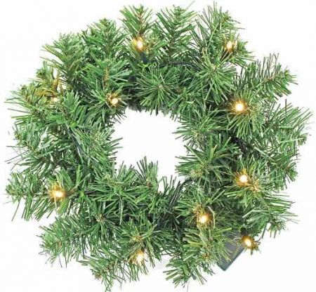 Věnec s osvětlením 10 LED, 30 cm
