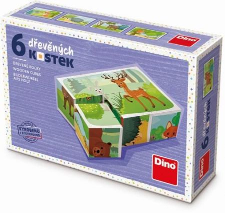 LESNÍ ZVÍŘÁTKA 6 Dřevěné kostky