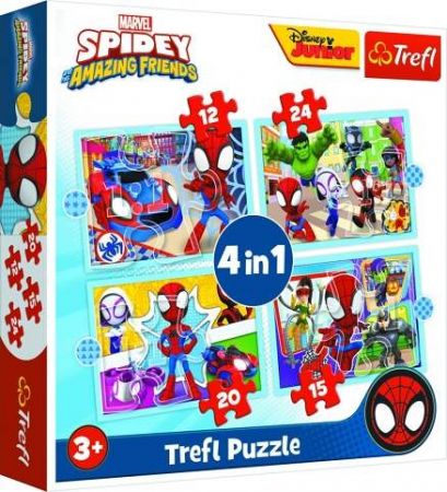 Puzzle Spidey a jeho úžasní přátelé 4v1