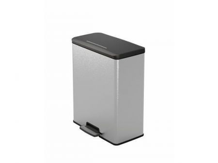 Odpadkový koš "Deco Bin", černá-stříbrná, pedálový, 65 l, CURVER 251001