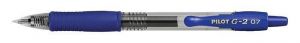 Gelové pero "G-2", modrá, 0,32 mm, stiskací mechanismus, PILOT BL-G2-7-L