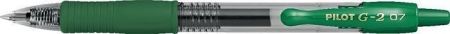 Gelové pero "G-2", zelená, 0,32 mm, stiskací mechanismus, PILOT BL-G2-7-G