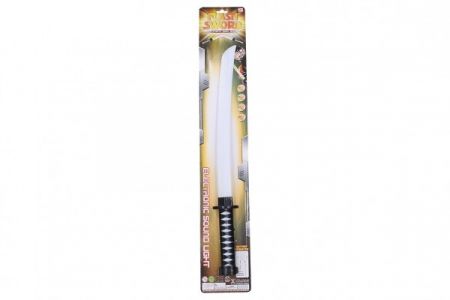 Samurajský meč plast 58cm se světlem se zvukem na kartě 13x75x5cm