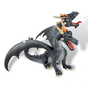 Bullyland - Drak dvouhlavý šedý