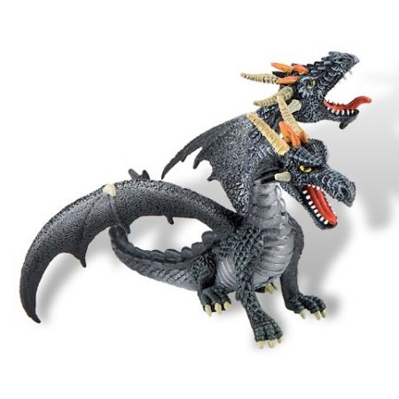 Bullyland - Drak dvouhlavý šedý