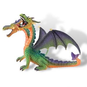 Bullyland - Drak dvouhlavý barevný