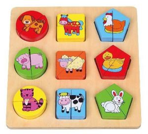 BABU - Puzzle vkládačka zvířátka z farmy
