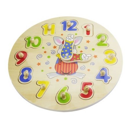 BABU - Vkládačka hodiny, klaun, zajíc