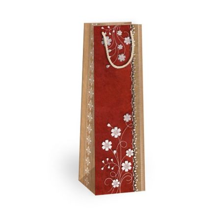 ARGUS Dárková papírová taška NATUR na víno (11 x 36 cm) 07340094