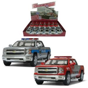 Kovový model - Chevrolet Silverado (Policie/hasiči) 1:46 2014