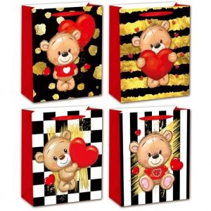 Dárková taška L - Medvědi a srdce
