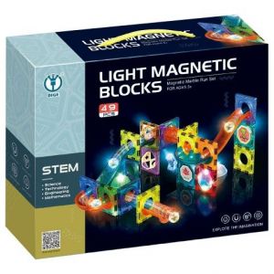 SPARKYS - Kuličková dráha - magnetická, svítící stavebnice 49 ks