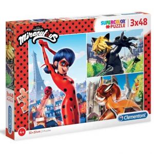 Clementoni - Puzzle 3x48 Miraculous