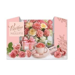 ARGUS Přání k svátku skládací 75-675c