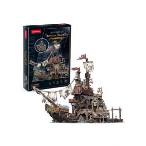 CubicFun - Puzzle 3D Pirátský přístav Tortuga 218 dílků