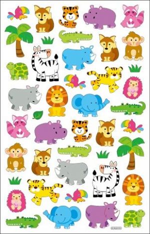 Samolepky - safari 35 ks