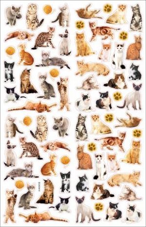 Samolepky - kočky 70 ks