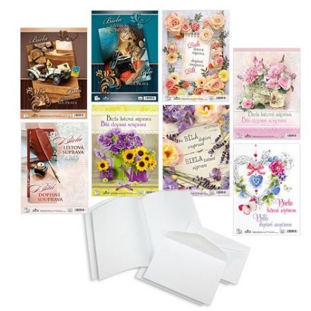 ARGUS Bílá dopisní souprava, MIX 10 ks 10210004