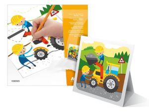 Omalovánky se stojánkem Stavba 7 listů 18x18cm