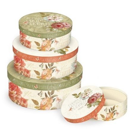 ARGUS Sada 4 ks dárkových krabic květinová 21008220