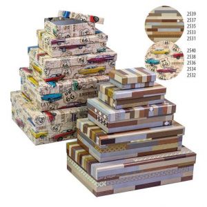 ARGUS Sada 10 ks dárkových krabic pánské 25008158