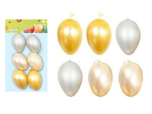 Vajíčka plast 6cm/6ks mix S180167