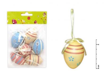 Vajíčka plast 6cm/6ks mix S150087/D