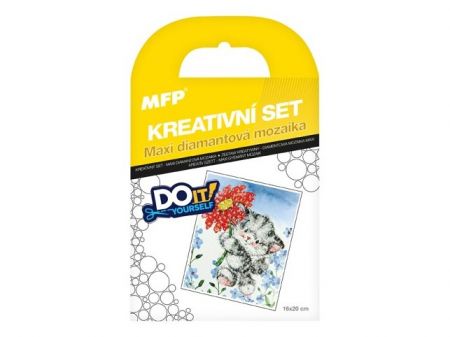 Kreativní set - maxi diamantová mozaika kotě