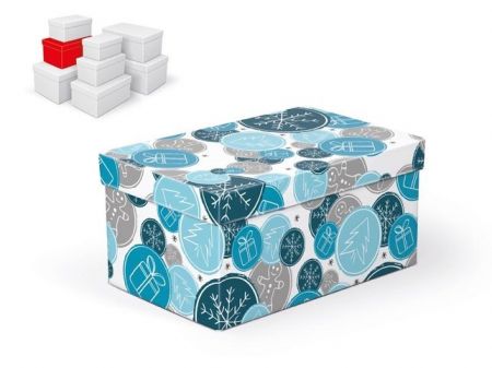 Krabice dárková vánoční B-V002-D 22x14x11cm