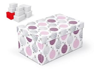 Krabice dárková vánoční B-V003-G 28x18x14cm