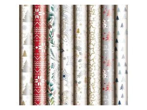 Balící papír vánoční role 1000x70 mix č.6