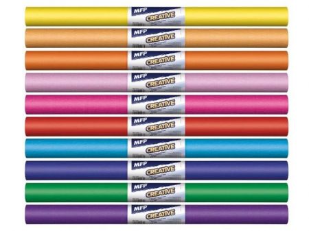 Krepový papír role 50x200cm mix barev 10ks duhový