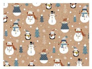 Balící papír vánoční KRAFT V277 100x70