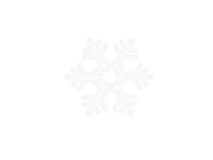 Dekorace vločky 12ks bílé dřevo 4cm