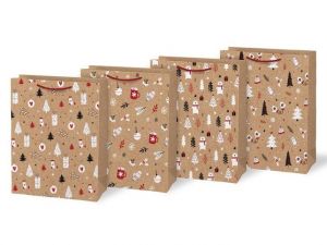 Taška MFP vánoční L LUX KRAFT mix V9 (260x320x138)