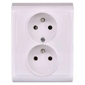 Tesla Zásuvka dvojitá PRAKTIK 4FN15066.901B